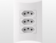 Tomada 4x2 Tripla 2p+T 10a 250v