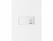 Conjunto Interruptor Pulsador Campainha Com Luz - Cor Branco